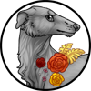 Floral Mantle Orange Borzoi