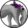 Floral Tail Purple Borzoi